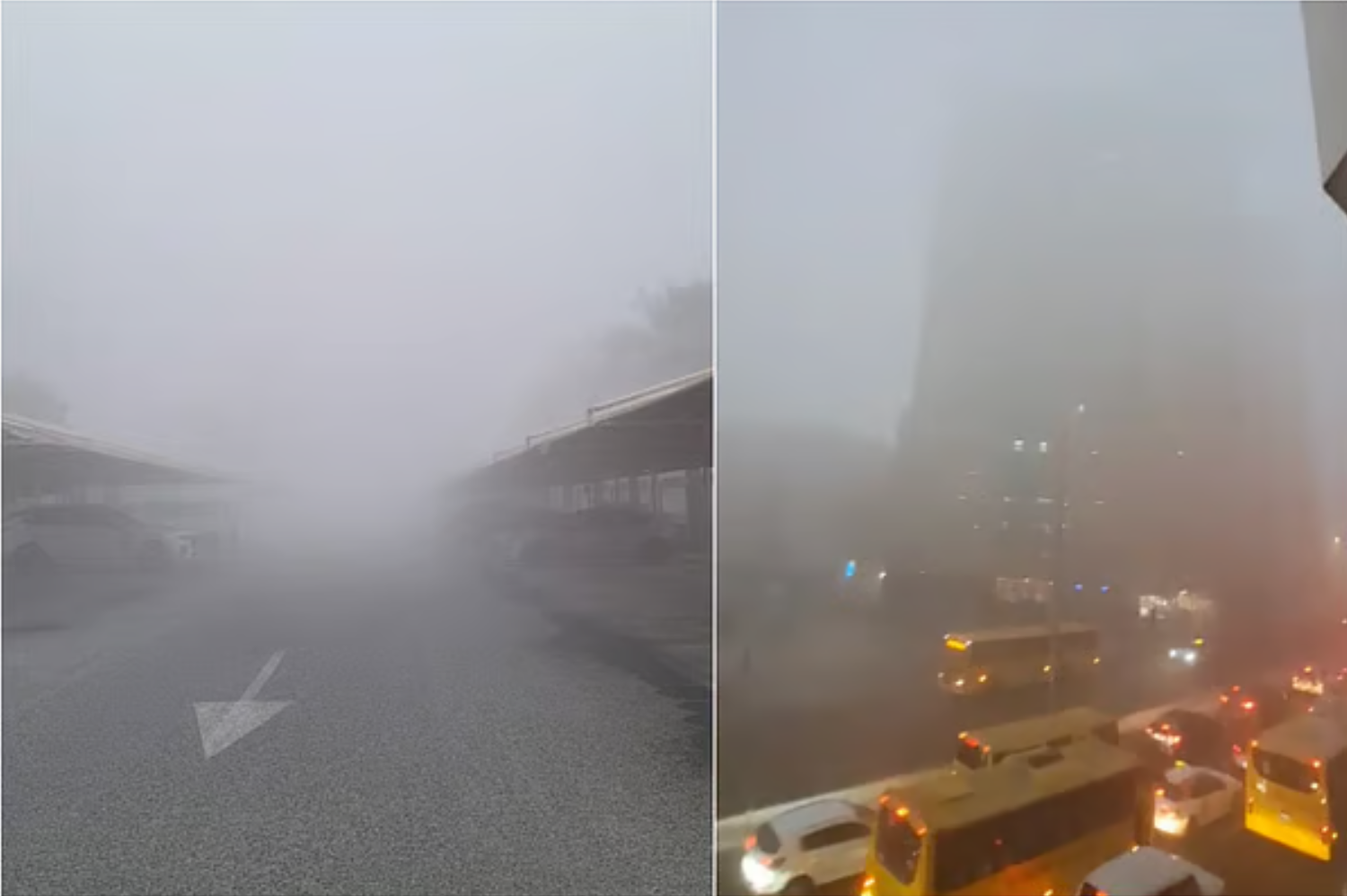 阿联酋多地持续遭遇浓雾天气，能见度近乎为零 通勤受阻