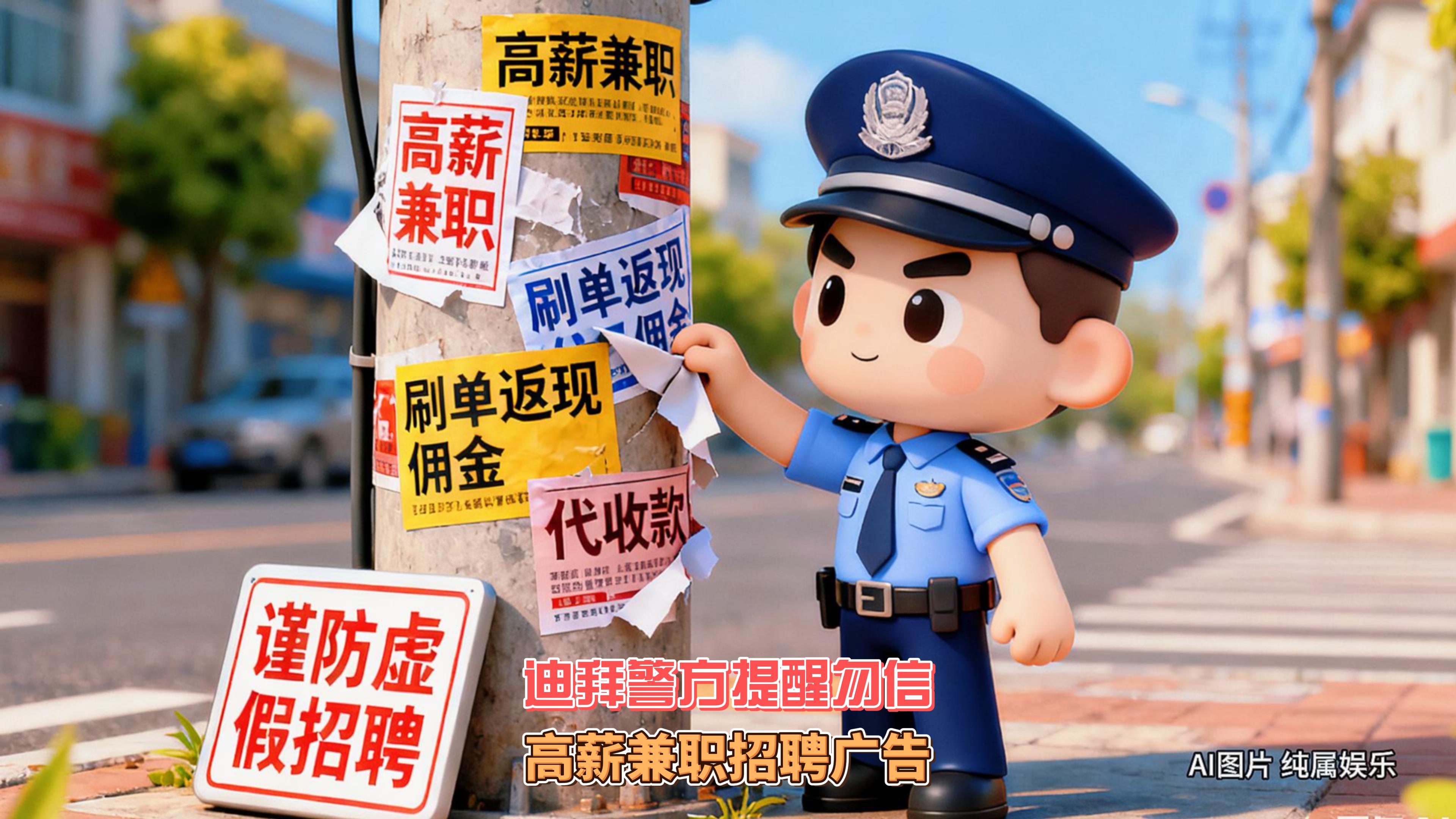 10月5日迪拜趣闻：迪拜警方提醒勿轻信高新兼职招聘广告 #...