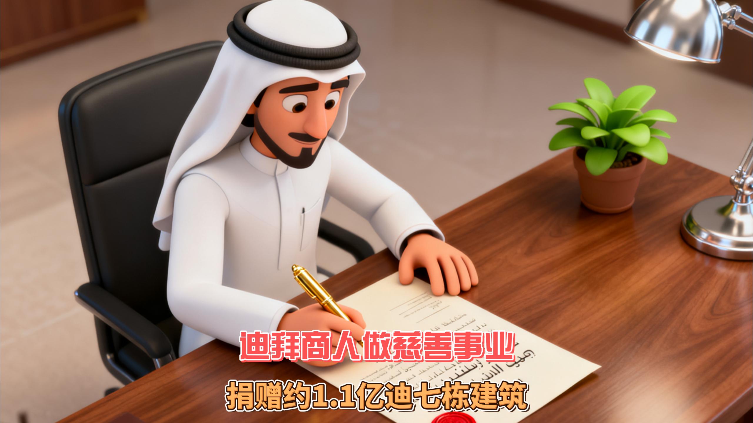 10月24日迪拜趣闻：迪拜商人做慈善捐赠1.1亿迪七栋建筑