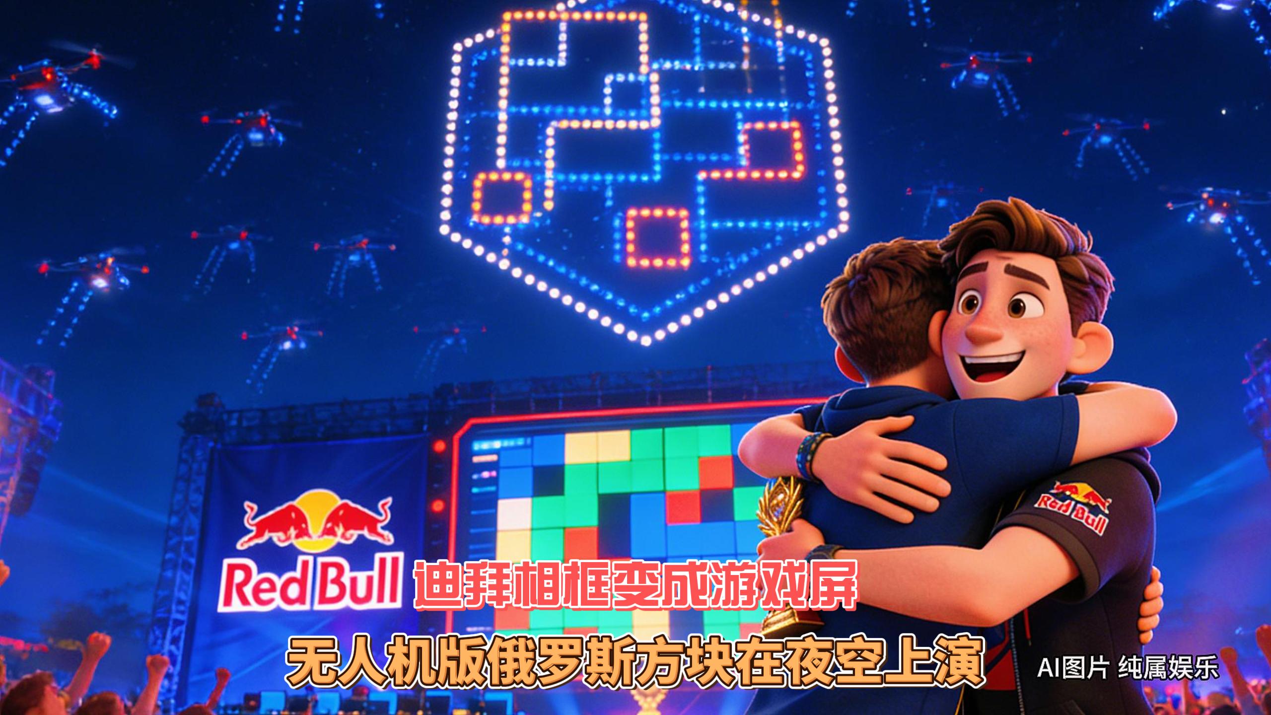 12月19日迪拜趣闻：迪拜相框变成游戏屏无人机版俄罗斯方...