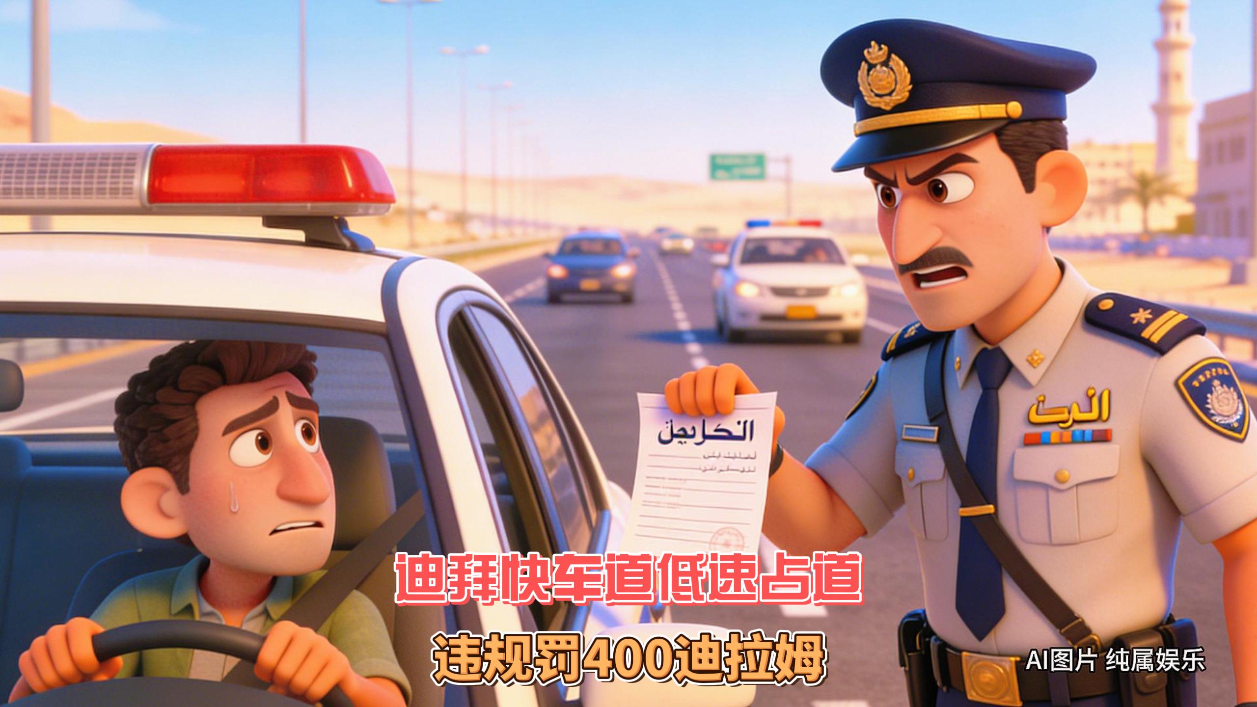 12月22日迪拜趣闻：迪拜严查快车道低速占道违者罚400迪