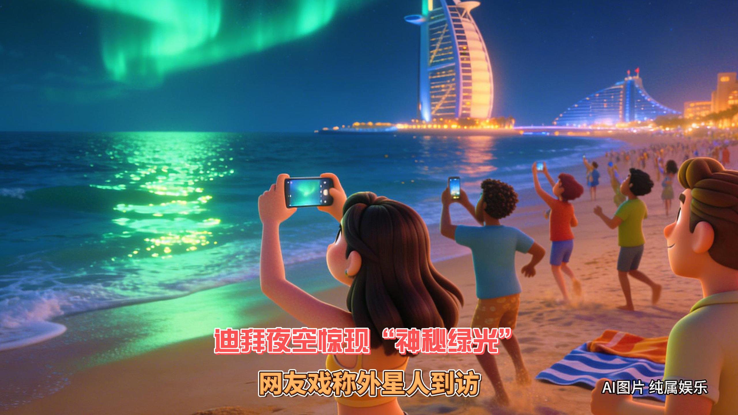 1月27日迪拜趣闻：迪拜夜空惊现神秘绿光网友戏称外星人...