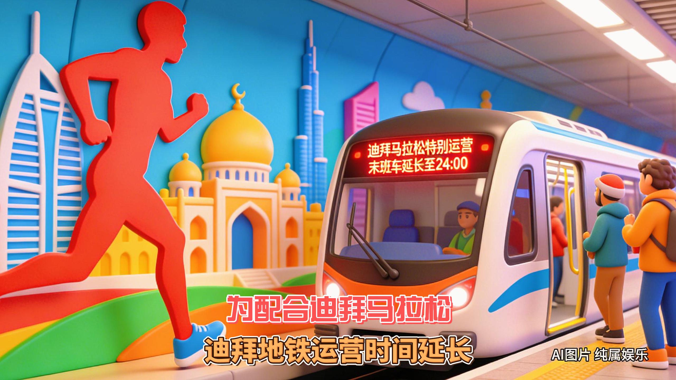 1月31日迪拜趣闻：为配合迪拜马拉松赛事地铁运营时间延长