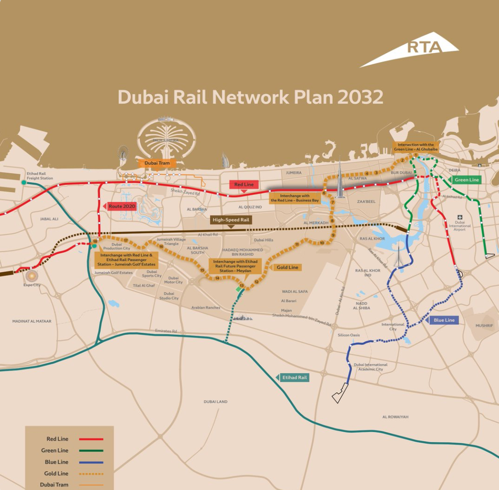 迪拜宣布340亿迪拉姆地铁黄金线项目 为史上最大交通基建 ...